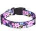 Mihqy Adjustable Soft Dog Collar - Bohemian Floral Design for Small Medium & Large Dogs | Pink 38-63cm - Buy Online on GoSupps.com
