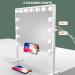 Hollywood Vanity Mirror with Lights - Large 20x16 Inch Lighted Mirror | Adjustable Height, 3 Color Modes, 2 Charge Ports - Buy Online on GoSupps.com