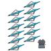 Jocoo 12PK 3 Blades Hunting Broadheads 100 Grain Screw-in Arrow Heads Arrow Tips Compatible with Crossbow and Compound Bow + 1 PK Broadhead Storage Case Blue 12-FC