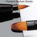 Falliny Retractable Dual-Ended Lip & Eyeshadow Makeup Brushes - Set of 2 | Travel-Friendly Design with Caps - Buy Online on GoSupps.com