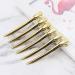 Beaupretty 12 Compartment Clips - Stainless Steel Hair Extensions & Styling Clips (Golden) - Perfect for Salon & Makeup - Buy Online on GoSupps.com
