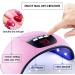 Eurobuy Nail Dryer 54W 18 UV LED Nail Lamp Fast Curing USB Nail Dryer with 3 Timer Setting Automatic Sensor LCD Display Nail Lamp for Gel Polish UV LED Gel Nail Art Manicure Pink - Buy Online on GoSupps.com
