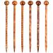 H H&J HUAJIAN Boho Vintage Wood Hair Styling Pins 6 Pack 5.1 Different Prints for Quick Hair Styling