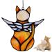 Lam-lord Angel Cat Memorial Ornaments Cat Decor Suncatcher Window Hanging Pet Memorial Statue for Cat Lovers Cat Themed Gifts Ornaments(Orange) - Buy Online on GoSupps.com