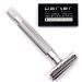 Parker's Semi Slant Safety Razor and 5 Parker Premium Double Edge Razor Blades Satin Chrome