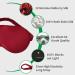 Silk Sleep Mask for Women/Men/Girls | 19 Momme 100% Pure Mulberry Silk | Blackout Anti-Allergy Blindfold | Elastic Strap for Night Travel Nap Meditation | Burgundy Red - Buy Online on GoSupps.com