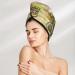 Hair Towel Wrap - Quick Drying Turban with Button | Watercolor Canary Bird Design - Buy Online on GoSupps.com
