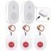 CallToU Caregiver Pager Call Button for Elderly at Home,Nurse Alert System Alert Button for Seniors 2 USB Receivers 3 SOS Call Panic Buttons 3 call button+ 2 receivers