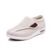 YRYR Women's Diabetic Shoes for Women Lightweight Breathable Adjustable Closure Walking Sneakers Non-Slip Air Cushion Bottom for Diabetic Elderly Swollen Feet Beige 10 Wide