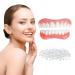 Fake Teeth  2 PCS Veneers Dentures Socket for Women and Men  Dental Veneers for Temporary Tooth Repair Upper and Lower Jaw  Protect Your Teeth and Regain Confident Smile  Bright White-A2