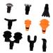 FRCOLOR 1 Set 9Tlg Massage Head with fascia attachments for muscle massage devices Exchange head deep tissue massager heads Massage replacement head component fitness dashboard