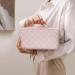 Aucuu Large Capacity Travel Cosmetic Bag for Women Girls PU Leather Waterproof Layered Storage Makeup Bag with Handle Portable Travel Organizer (Checkered Pink) #15 Pink-15 - Buy Online on GoSupps.com