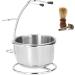 Premium Stainless Steel Shaving Stand & Bowl Set - Soap Razor Brush Holder | International Shipping Available - Buy Online on GoSupps.com