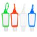 COHEALI Travel Containers Travel Containers 4pcs 30ML Containers Portable Plastic Bottle with Silicone Sleeve for Essential Oil Silicone Travel Bottles Wrist Keychain