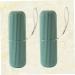 MARMERDO Toothbrush & Toothpaste Travel Organizer - 2 Piece Green Set (5.5x5.5x19cm) - Ideal for International Shipping - Buy Online on GoSupps.com