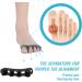 Toe Spreader Hallux Valgus Silicone - Ultimate Toe Separator & Spacers for Crooked Toes - Toe Correction Rail - 6 Pack - Black - Buy Online on GoSupps.com