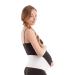 GABRIALLA Elastic Pregnancy Belly Band for Pregnant Women Baby Safe Design Adjustable & Breathable Maternity Belt Improve Posture and Relieves Back Joint & Hip Strain (MS-96 White L) Large White