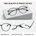 Buy KaeoISFU Retro Reading Glasses - Vintage Anti-Blue Light Classic Round Polygon Design Anti-Eye Fatigue 1.5 Diopters for Men & Women - International Shipping Available - Buy Online on GoSupps.com
