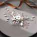 Vakkery Flower Bridal Hair Comb | Pearl & Crystal Wedding Accessories for Women & Girls - Buy Online on GoSupps.com