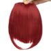 SEGO Clip-in Pony Hairpiece Extensions - Realistic Dark Red Fringe Bangs One Piece Front Hair Extension - Buy Online on GoSupps.com