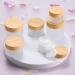 6 Pack Glass Jars with Wooden Lid - 15ml Cream Containers for Cosmetics Lip Balm & Lotions - Travel-Friendly Sample Jars - Buy Online on GoSupps.com