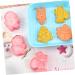 Cabilock 12 Pcs Biscuit Mold Christmas Embossing Mold Silicone Chocolate Mould Tool 3D Pink Pp Household - Buy Online on GoSupps.com