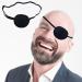 HUAYIMEIYI 1 Pieces Monocular Adjustable Soft Comfortable Black Eye Patch Washable Amblyopia Medical Eye Patch Pirate Suit for Adults and Children