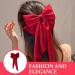 FOMIYES Hair Bows for Women Girls Bow Hair Clips Long Tail Ribbon Hair Clips Satin Silk Large Big French Barrettes Ponytail Holder Red - Buy Online on GoSupps.com