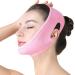 V-Line Masque de levage double menton r ducteur de menton pour dormir masque amincissant anti- ge anti-affaissement contour du visage r utilisable tissu respirant pour peau ferme et soulev e Rose