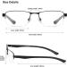 EYECEDAR 5-Pack Reading Glasses for Men & Women - Metal Half Frame Eyeglasses - 2.00 Magnification - Stylish Black Readers - Buy Online on GoSupps.com