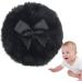 Baby Powder Puff - Reusable Ultra Soft Round Face Body Powder Puff | Baby Body Powder Applicator with Ribbon Bow | Baby Prickly Heat Powder Puff | Makeup Tool for Home & Travel Black - Buy Online on GoSupps.com
