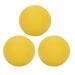 Pack of 3 hand grip ball silicone hand grip strength trainer stress relief ball for adults and children - (round) (yellow)