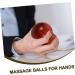 SOESFOUFU Wooden Hand Exercise Balls - 2pcs Muscle Stretch Fitness Balls (5x5cm) - Perfect for Home Workouts & Physical Therapy - Buy Online on GoSupps.com