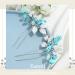 Earent Turquoise Leaf Crystal Wedding Hair Pins - Bridal Hair Accessories for Women and Girls (Pack of 2) - Buy Online on GoSupps.com
