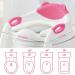 Potty Training Seat with Step Stool Ladder  Potty Training Toilet Seat for Boys Girls Kids Toddlers  Soft Cushion  Safety Handle  Anti-slip Step Pads  Baby Toddler Potty Seat for Toilet Baby Pink - Buy Online on GoSupps.com