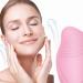 Streysisl Facial Cleansing Brush Face Washer Face Brush Cleanser Soft Silicone Face Washer Rechargeable Waterproof Vibrating Simple Skin Care Devices for Pink - Buy Online on GoSupps.com