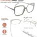 Eyekepper Women's Large Frame Reading Glasses, White Oversize Eyeglasses 0.0 Diopters - Buy Online on GoSupps.com