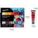 Mont Marte Acrylic Paint Set 24 Colors 36ml - Ideal for Canvas, Wood, Fabric, Leather, and Crafts - 24 Count - Buy Online on GoSupps.com