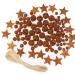 Rusty Metal Jingle Bells Kit Supplies Includes 75 Mixed Size Vintage Rusty Bells 20 Rustic Metal Star and Jute Rope Ribbon for Primitive Crafts Christmas Wreath Holiday Home Decoration (Pack of 95)
