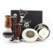 Haryli London Shaving Set 5 Piece Shaving Set Sustainable 5 Edge Razor Set Wooden Shaving Brush