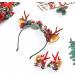 IYOU Christmas Headbands Hair Clips Red Reindeer Antlers Hair Band Flower Dear Ear Hair Accessories for Party Halloween Cosplay - Buy Online on GoSupps.com