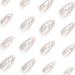 MISUD Press on Nails - Medium Almond Glossy Chrome Swirl Acrylic Stiletto - 24 pcs 3D Pearl Flash False Nails for Stunning Nail Art - Buy Online on GoSupps.com