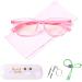 AetrvoHope Blue Light Blocking Glasses for Kids Children's Computer Glasses for Age 4-13 Unbreakable Frame Anti-Blue Ray Glasses With Case Anti UV400 & Eyestrain Clear Pink - Buy Online on GoSupps.com