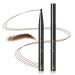 Eyebrow Pencil Microblade Eyebrow Pen - Liquid Brow Pencil with 4 Micro-Fork Tip Waterproof Eyebrow Long-Lasting Smudge-Proof Eyebrow Makeup Full Eyebrow Hair Stays on All Day (Dark brown)