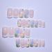 White French Multicolor Flowers Press on Nails - Coffin Stick on Nails Nails Tips Full Cover Fake Nails Glossy Nails for Women Girls DIY Nail Manicure 24 PCS False Nails 01 - Buy Online on GoSupps.com