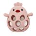 KIAANS Baby Teething Toys Silicone Chick Teether Toy BPA Free Teething and Grasping Toy Nursing for Babies (Pink)