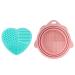 Makeup Brushes Cleaner Foldable Portable Makeup Brush Cleaning Bowl with Silicone Cleaning Mat sy to Clean the Makeup Brush Powder Puff Sponge