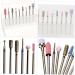 minkissy Nail Set Acrylic Nail Drill Bits Nail File Acrylic Nails Drill Bit Cuticle Drill Bits Diamond Drill Bits Professional Nail Drill Nail Grinding Head Earphone Manicure Metal - Buy Online on GoSupps.com