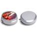 Round Pill Box with Xmas Party Print | 3 Compartment Metal Pill Organizer | Portable Pocket Pill Case - Style 44 - Buy Online on GoSupps.com