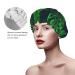 Tropical Jungle Plant Printed Waterproof Shower Cap for Women - Fits All Head Sizes & Hair Textures - Buy Online on GoSupps.com
